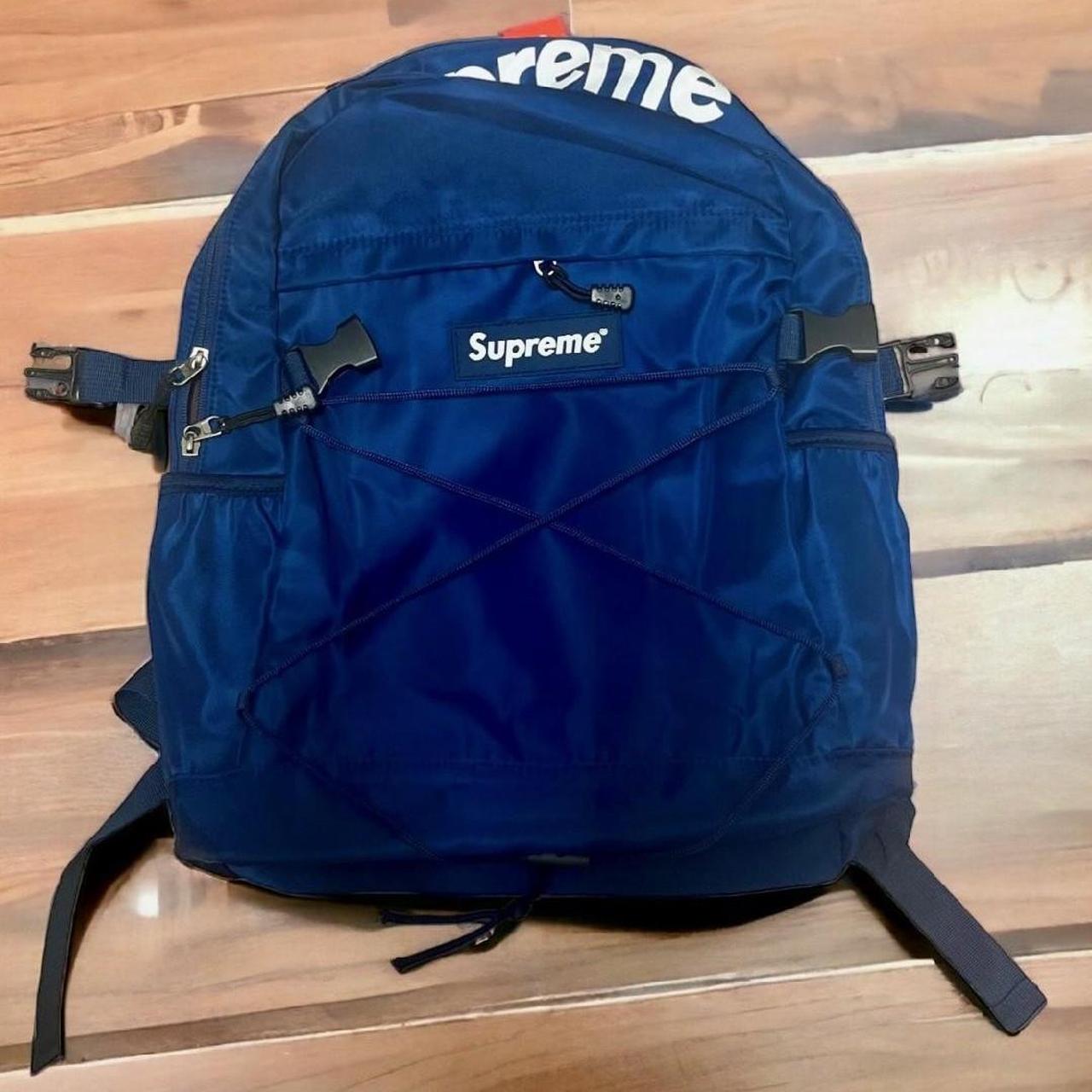 Supreme Backpack(SS21) black A February SS21 - Depop