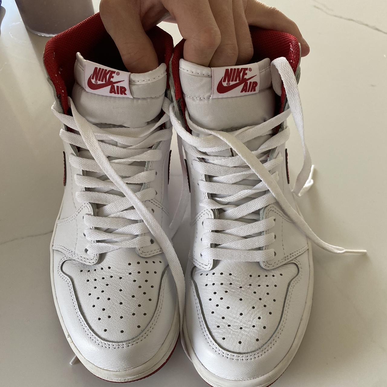 nike air jordan white and red