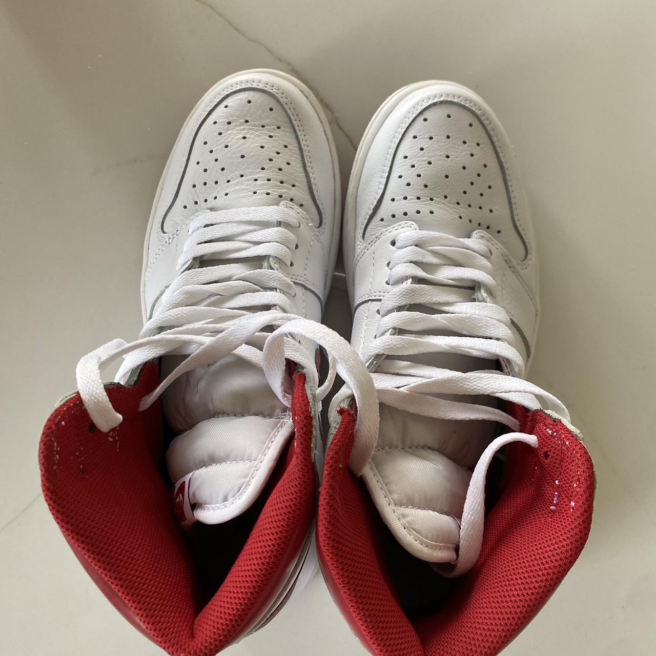 jordan air white and red