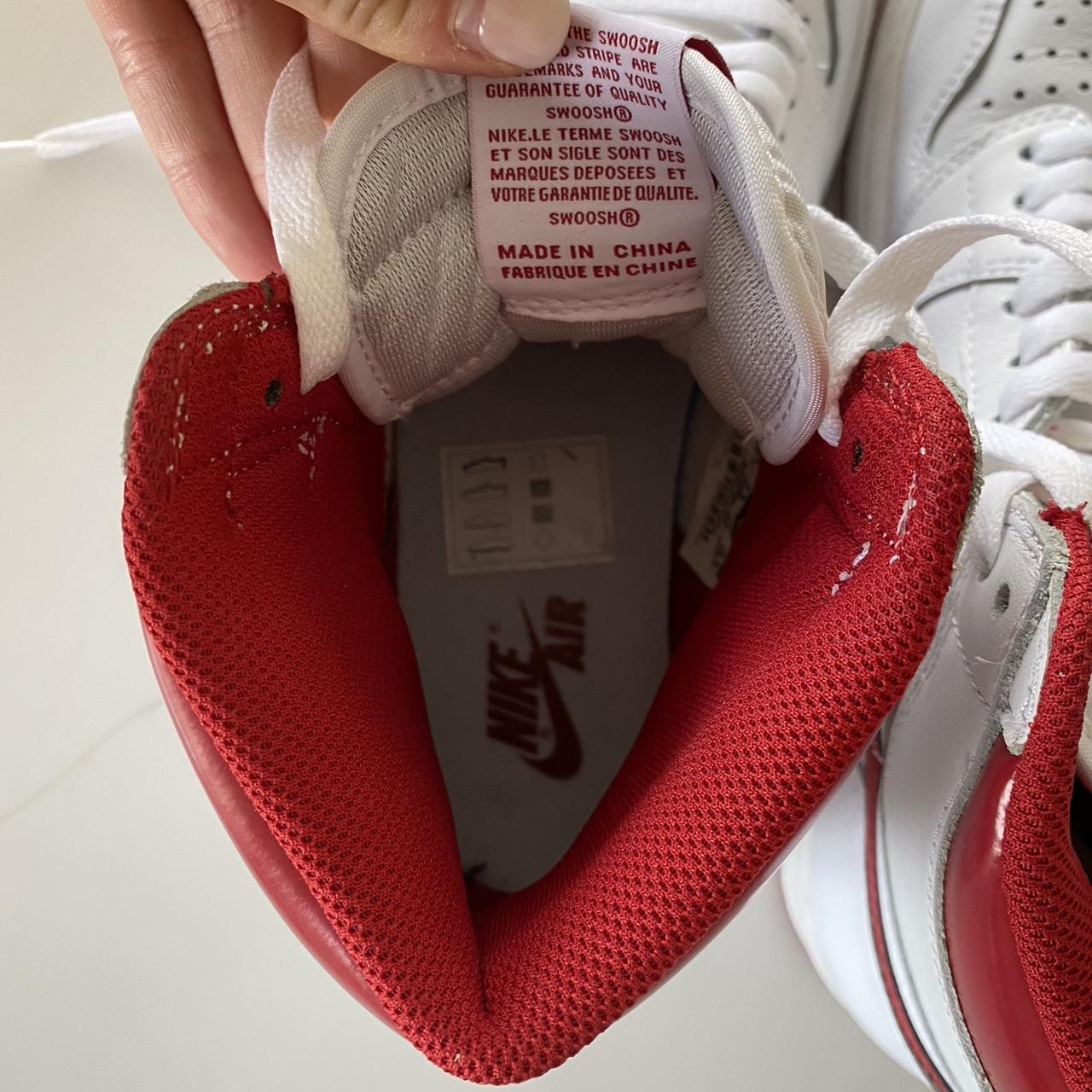 jordan air white and red