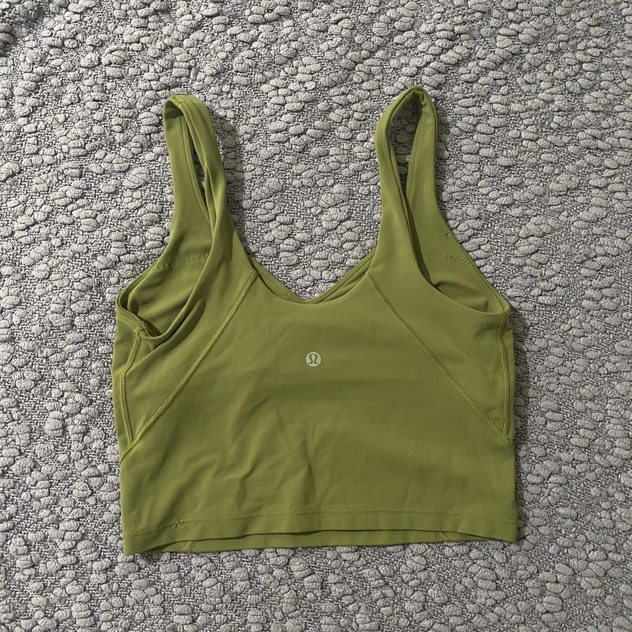 Lululemon crop Align Tank top Green Size 4- has... - Depop