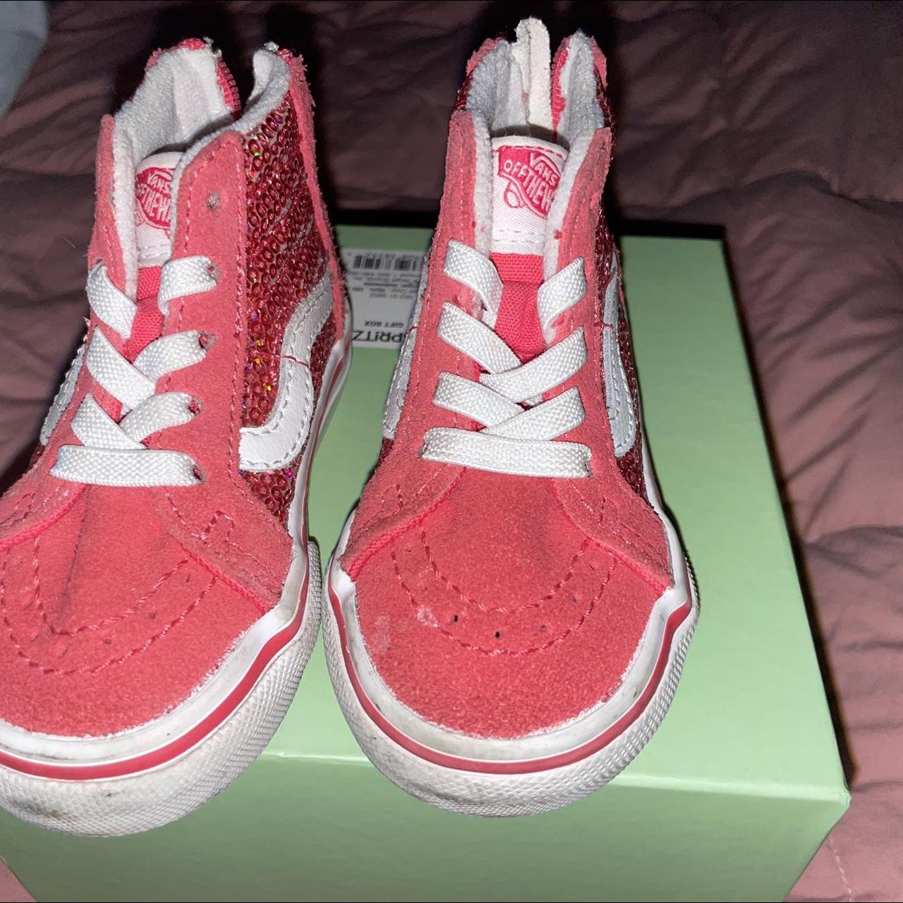 red glitter vans toddler