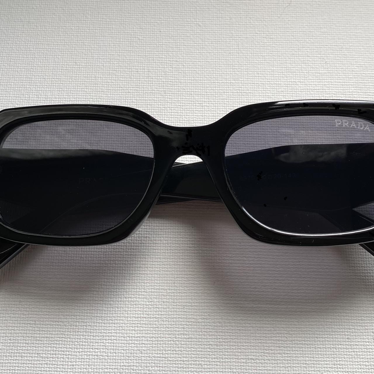 Prada Sunglasses Symbole Rectangular - Black These... - Depop