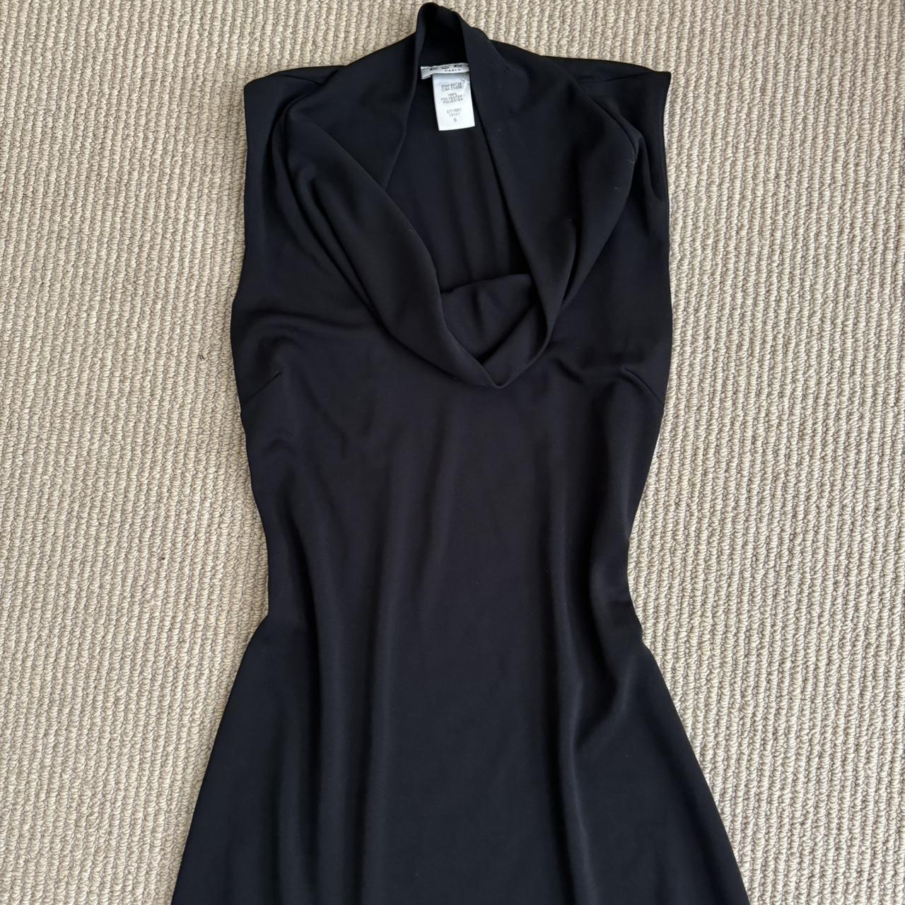 Vintage 90s cowl neck black dress! So cute and made... - Depop