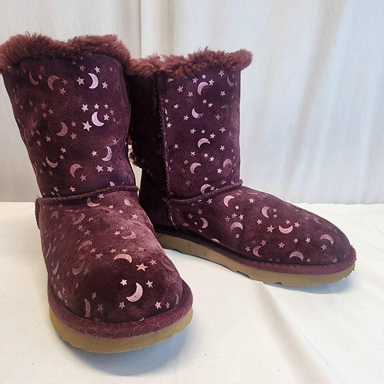 UGG Junior Bailey Bow Moon And Stars Boots Depop