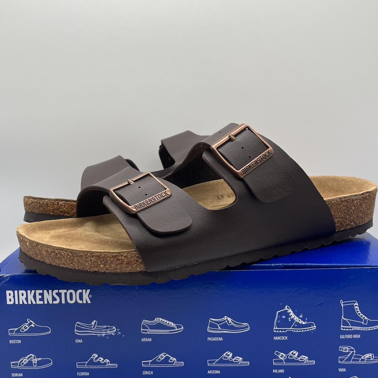 BIRKENSTOCKS ARIZONA DARK BROWN SIZE 43 (US... - Depop