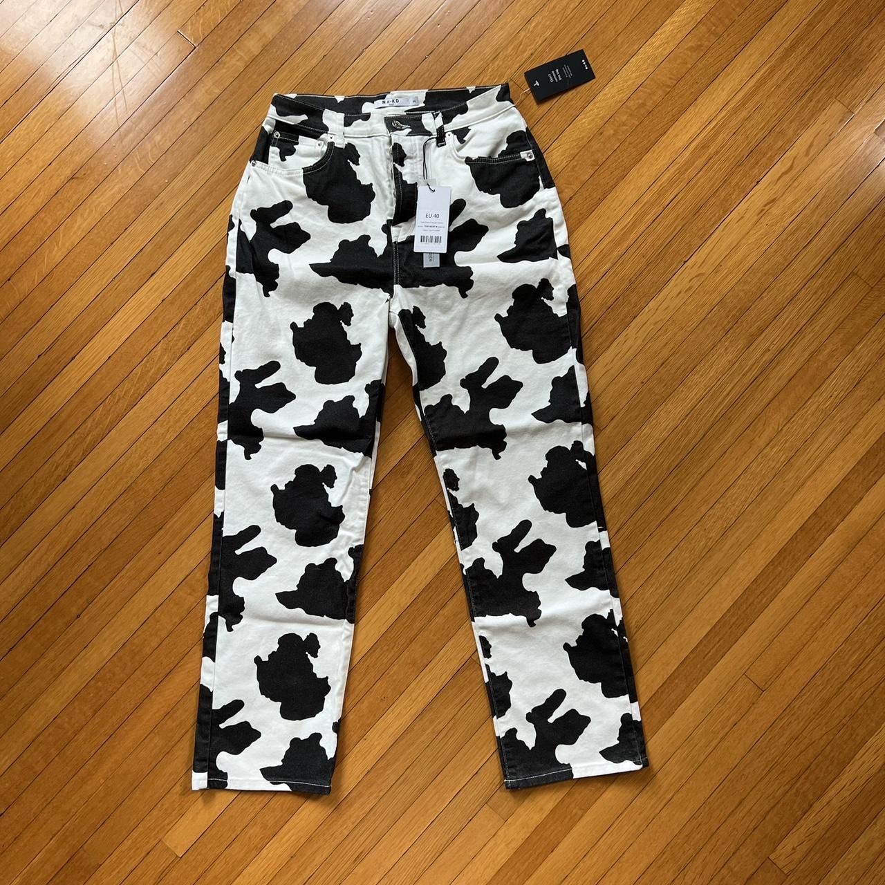 Calvin klein cow print jeans best sale