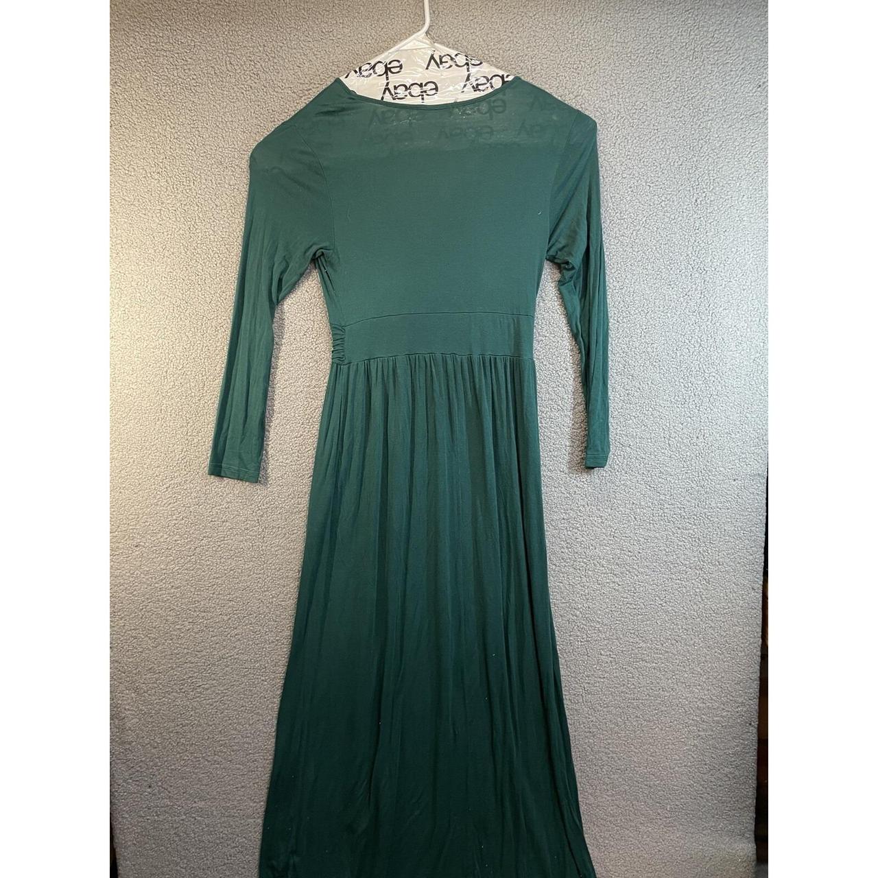 Women's Dress - Green - L – Ouges Long Sleeve Dre… - image 4