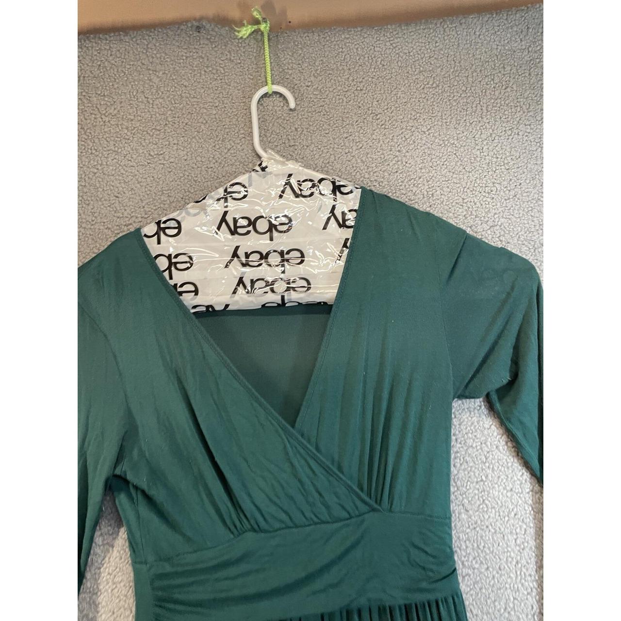 Women's Dress - Green - L – Ouges Long Sleeve Dre… - image 2