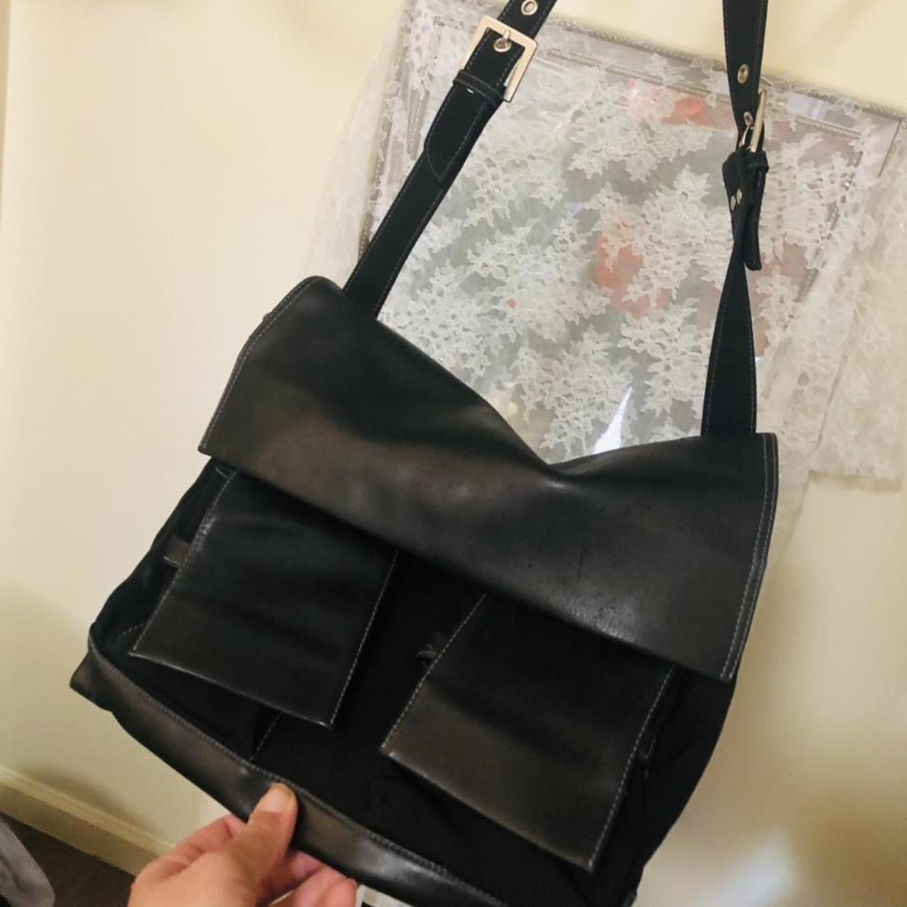 Vintage HOBO brand cross body with leather detailing - Depop