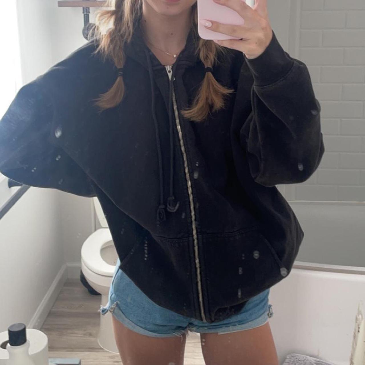 super oversized brandy zip up! never worn! perfect... Depop