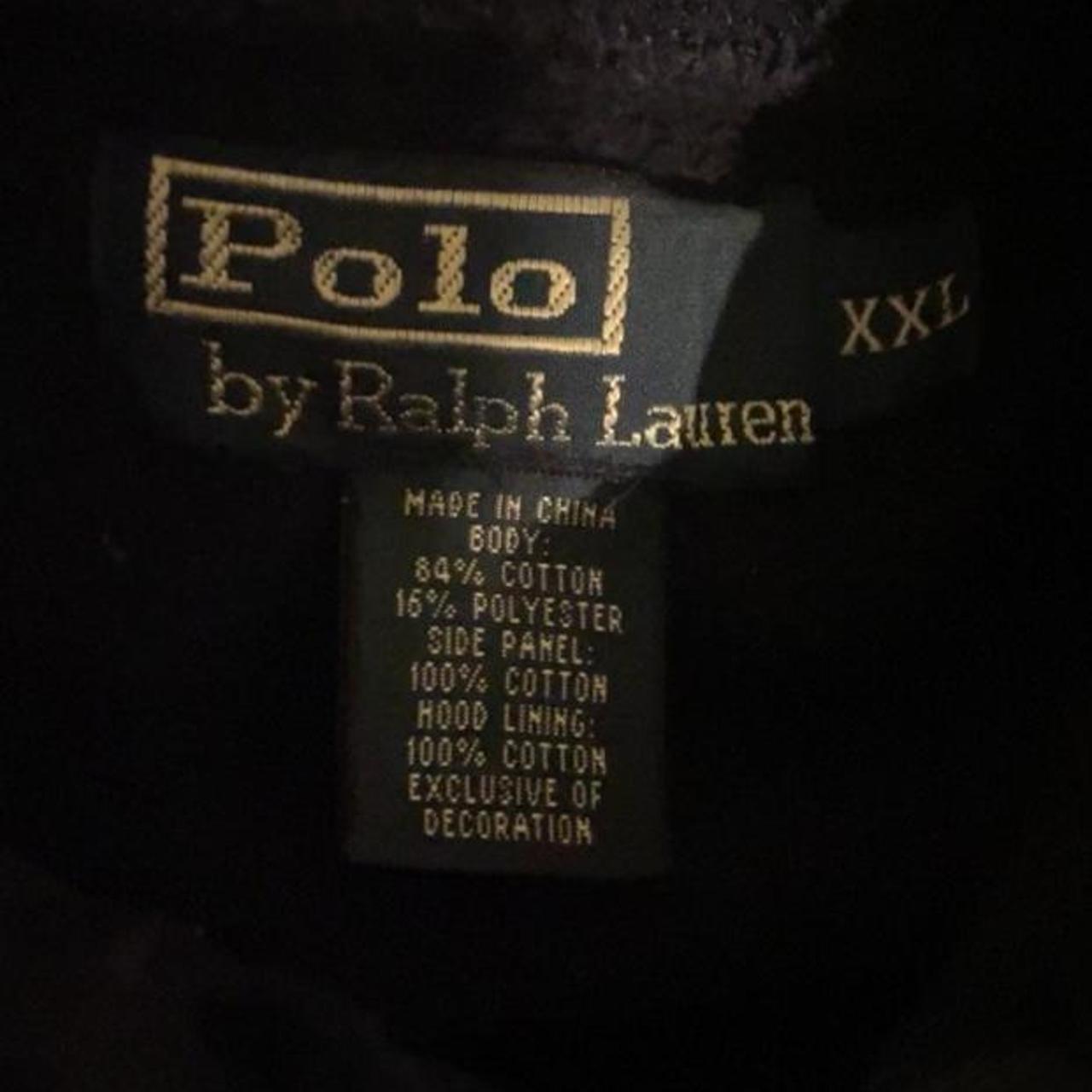 Navy blue polo hoodie big pony XXL but fits smaller... - Depop