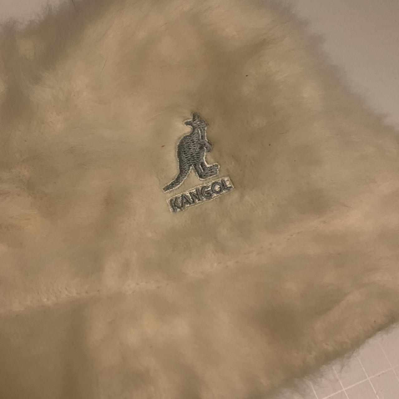FUZZY KANGOL WHITE BUCKET HAT 💙🤍 In excellent... Depop