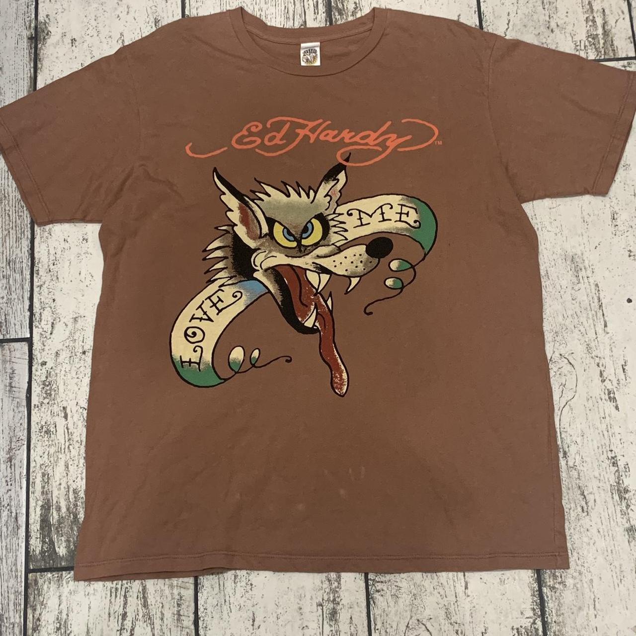 ed hardy wolf shirt
