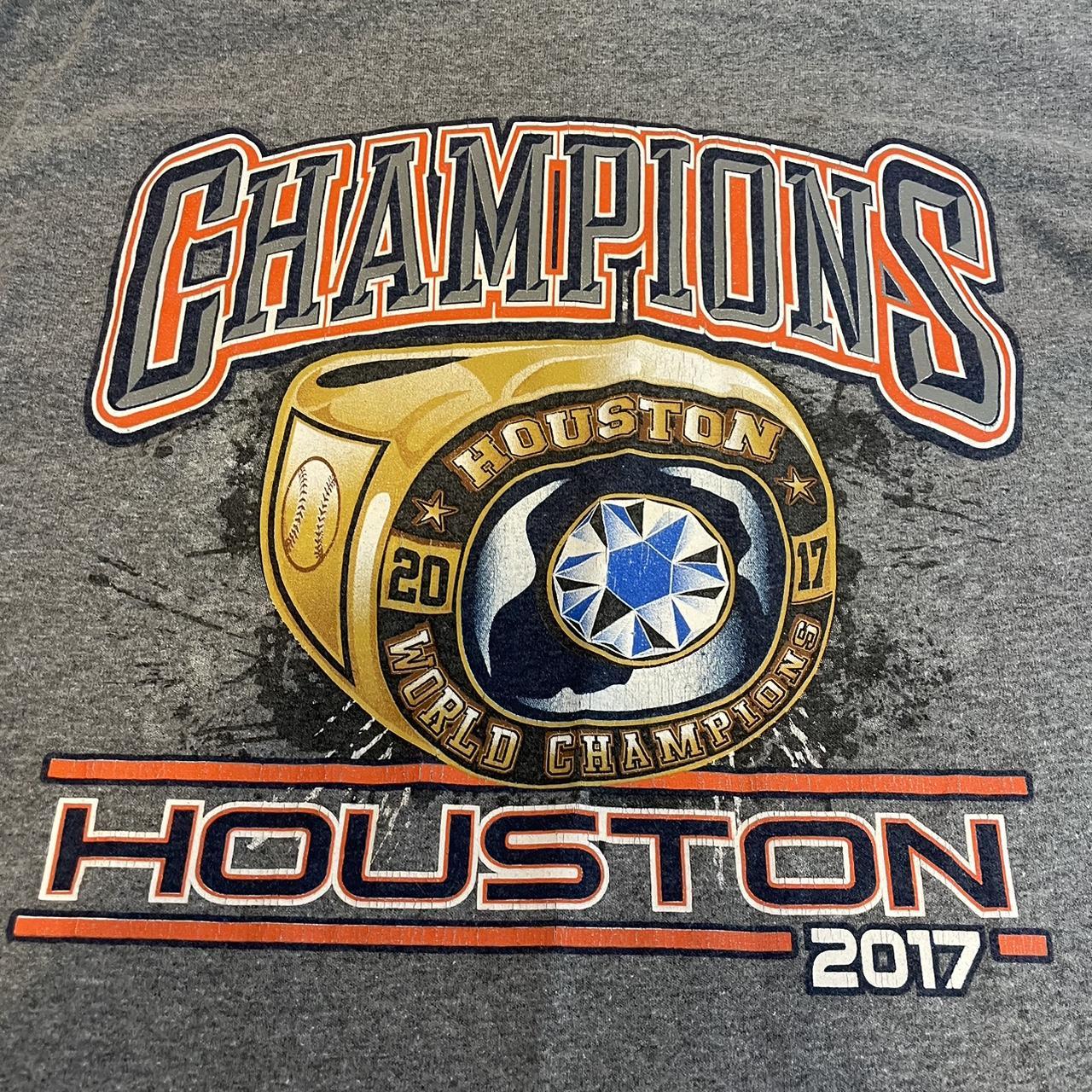 Houston Astros 2017 World Series Champions Orange - Depop