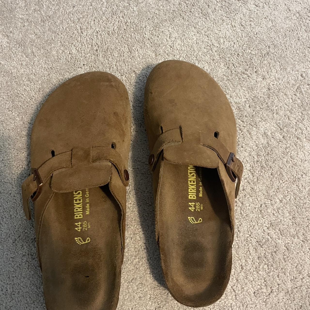 Brown Birkenstock cloggs Lightly used Size... - Depop