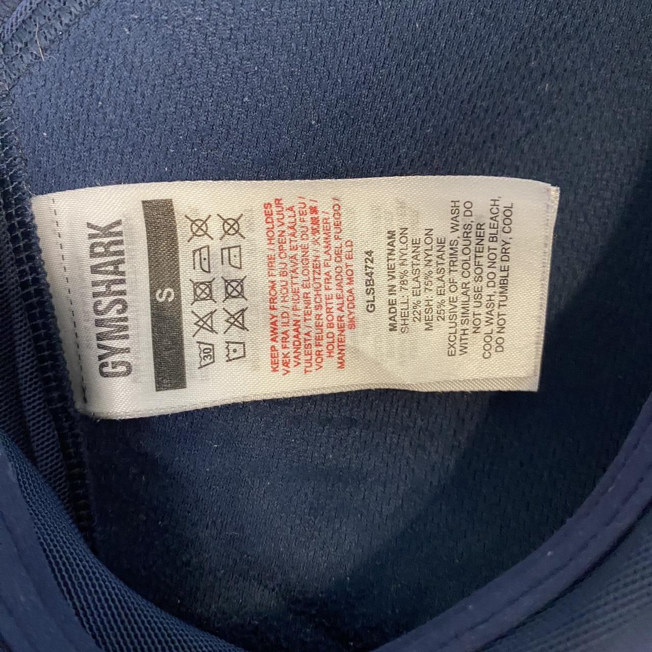 Gymshark High Neck High Support Sports Bra Navy Depop