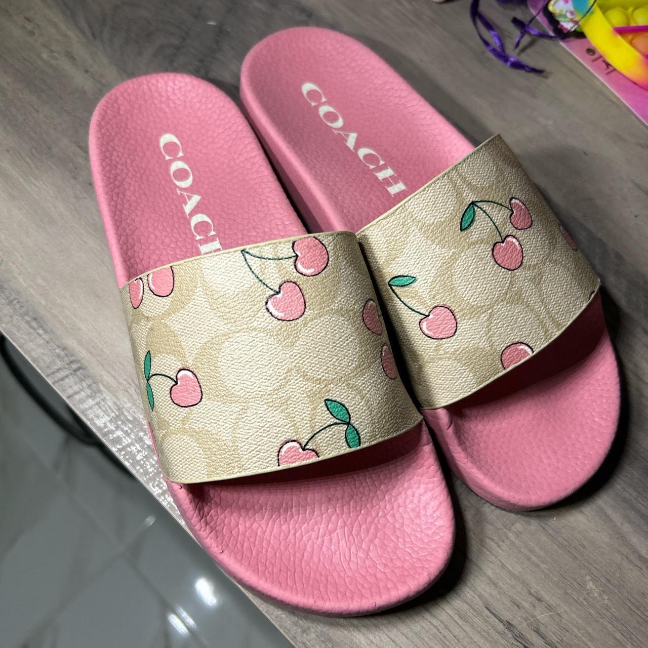 Coach Slides Pink Cherries Limited edition Never... Depop