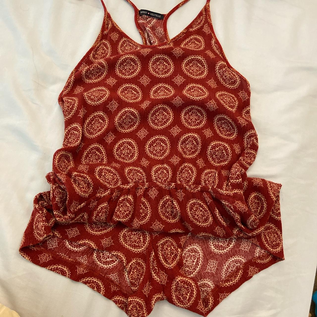 Brandy Melville Vintage Red Romper Condition... Depop
