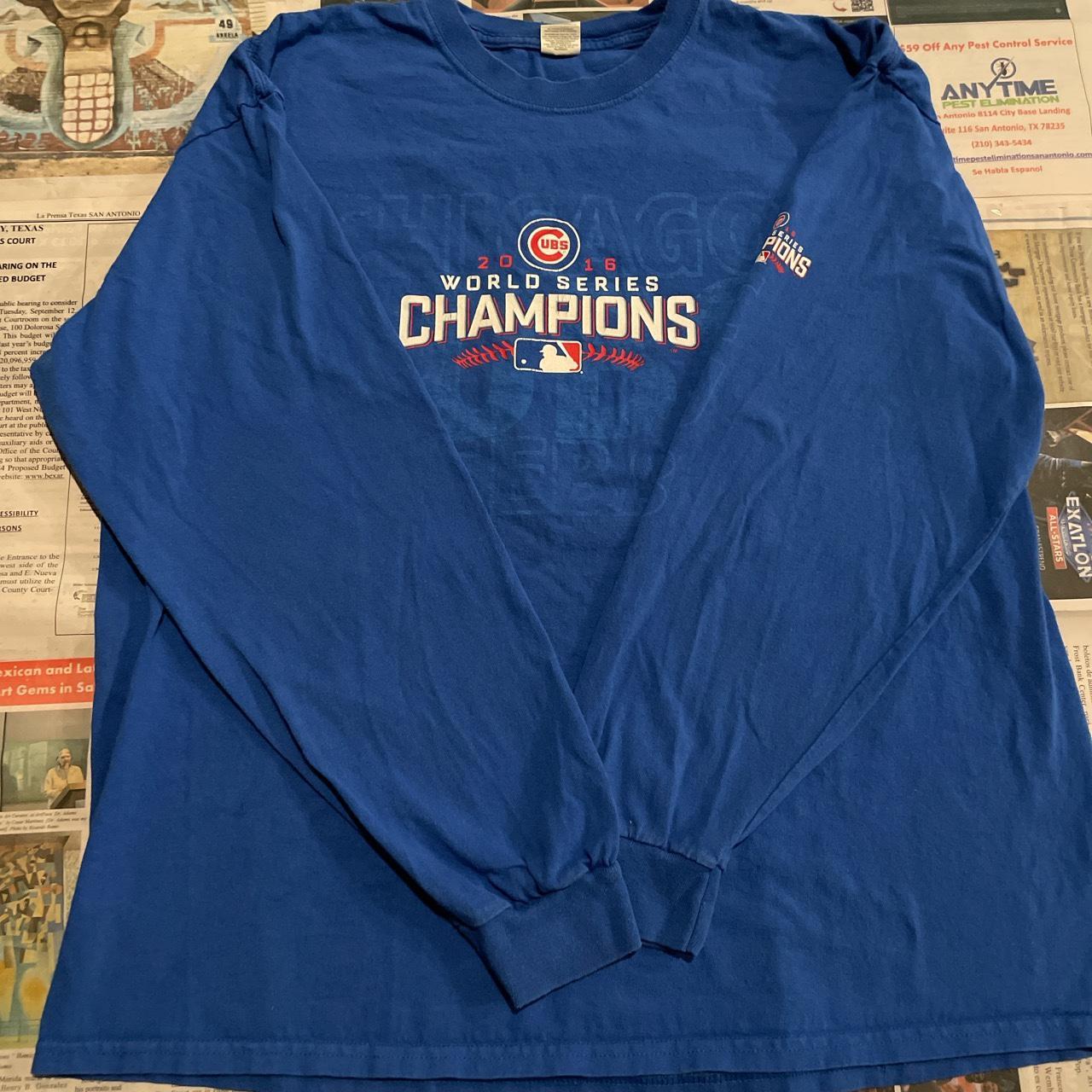MLB World Series Cubs championship long sleeve shirt - Depop