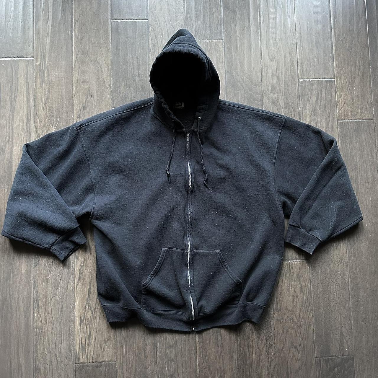 Vintage zip up HEAVYWEIGHT hoodie blank ⭐️ about Depop