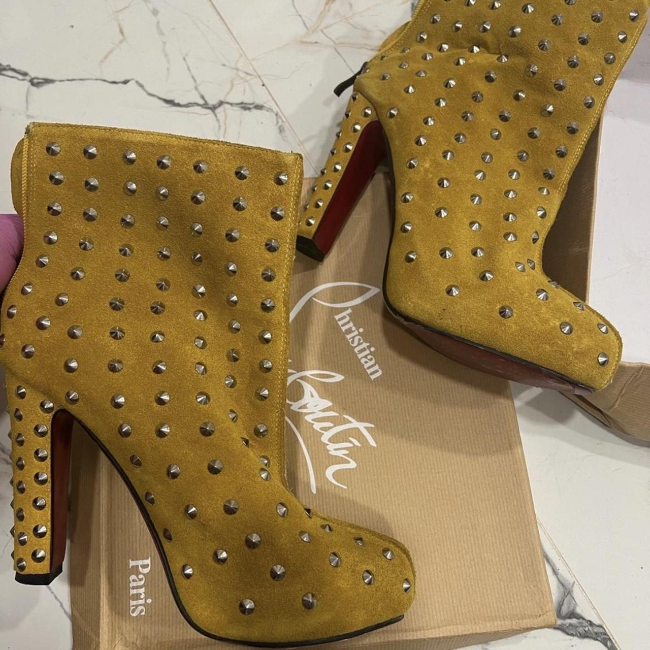 Yellow suede hot sale ankle boots