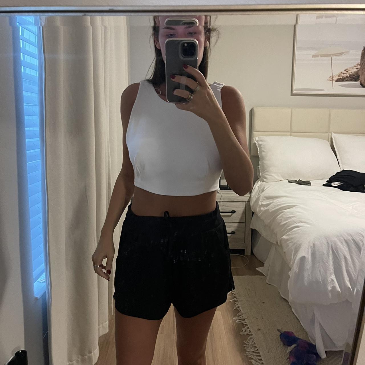 Zara white high neck open back crop top new - sold... - Depop