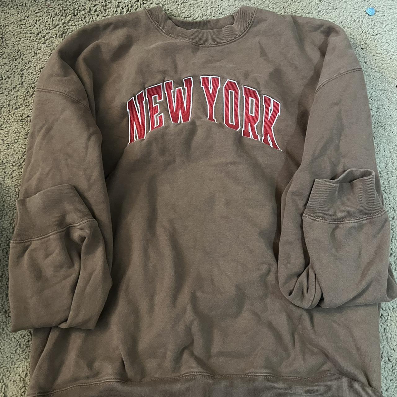Brandy Melville new york oversized crewneck Depop