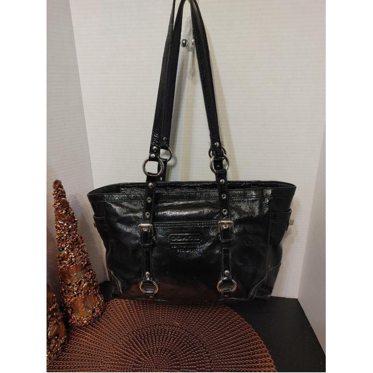 Coach patent leather tote sale