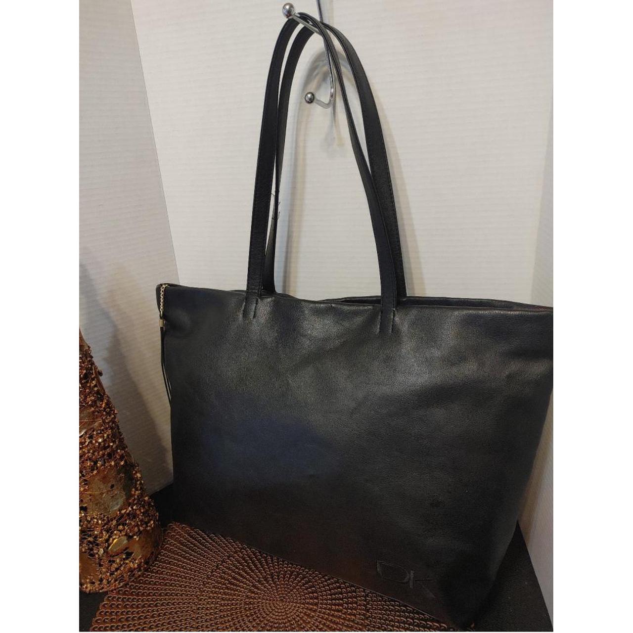 Donna karan leather discount tote