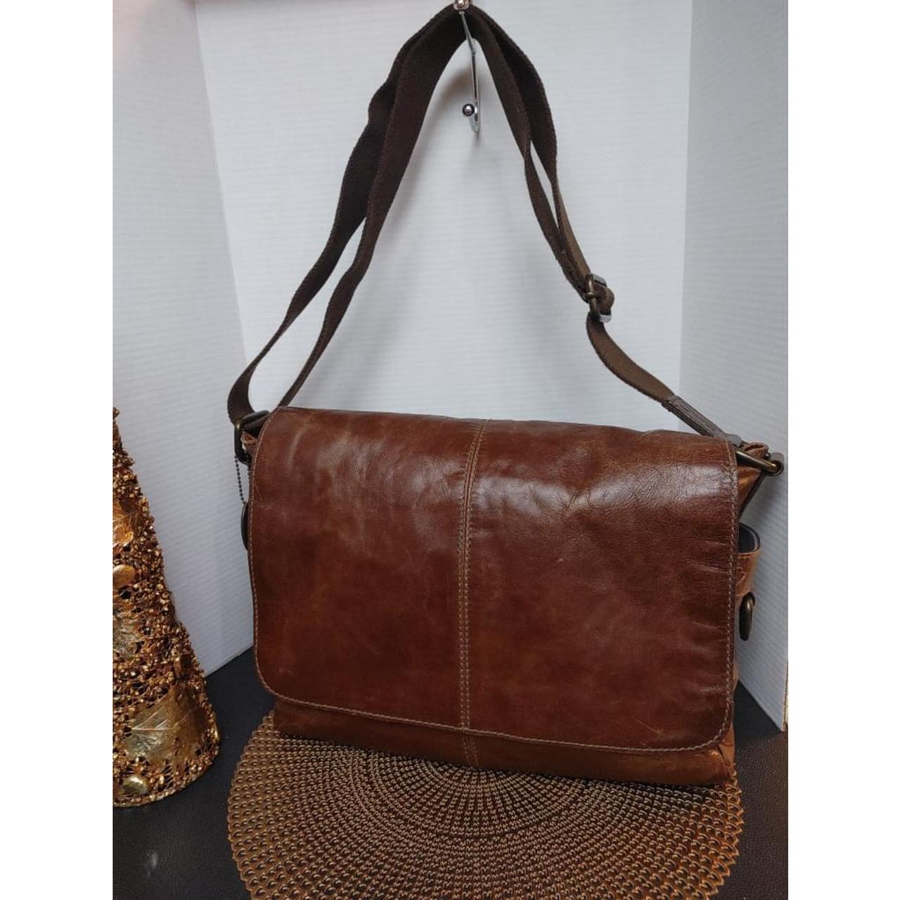 Fossil Large Brown Pebbled Leather Messenger 2024 Bag