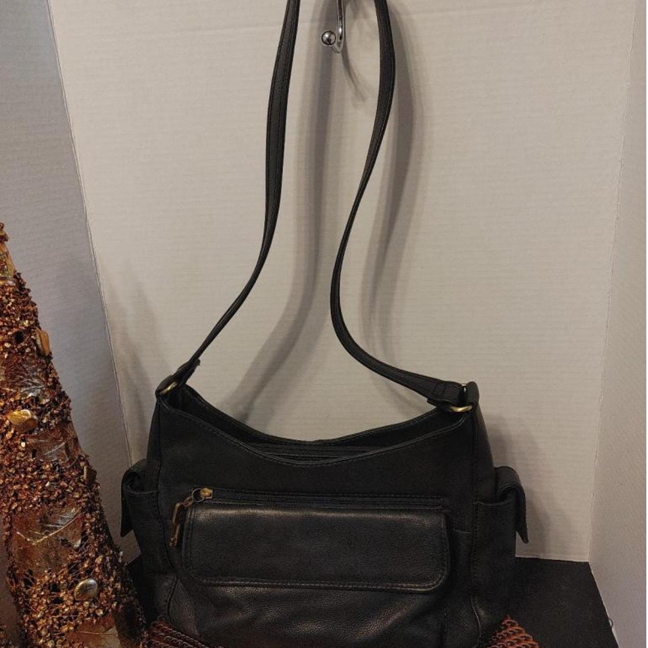 Fossil black leather classic 75082 shoulder bag or. Depop