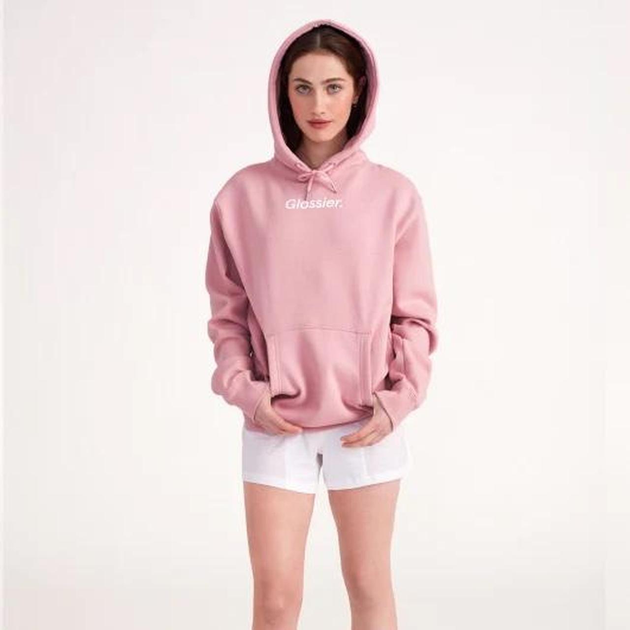 Glossier Women's Pink Hoodie | Depop