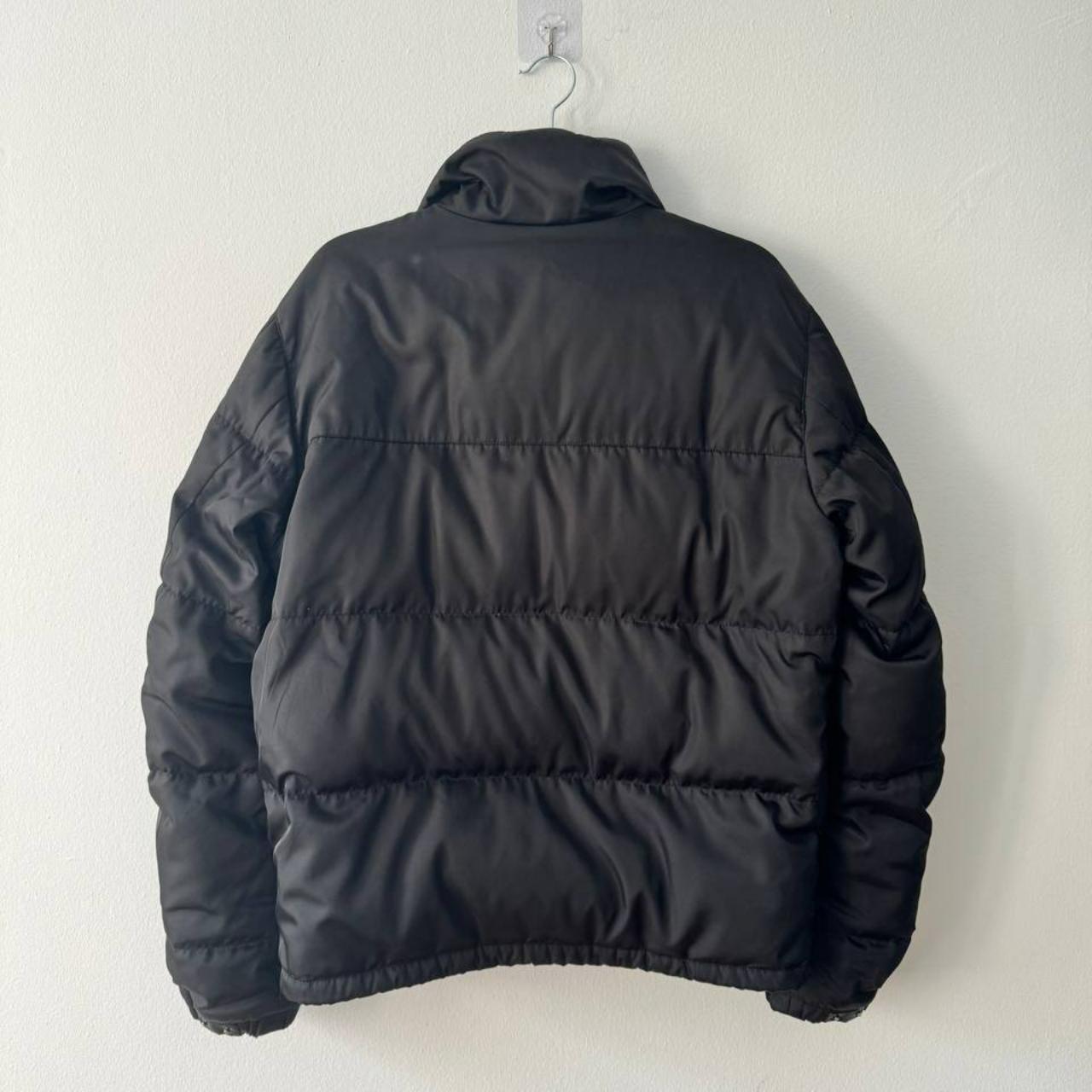 Prada Triangle Piumino Nylon Piuma Puffer Black Down | Depop