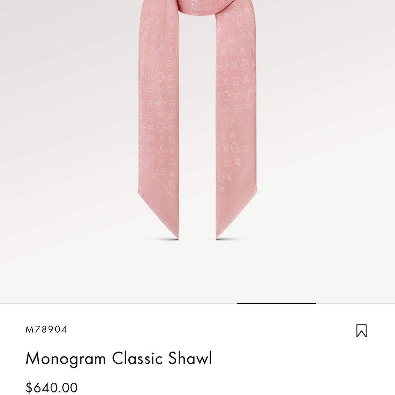 monogram classic shawl