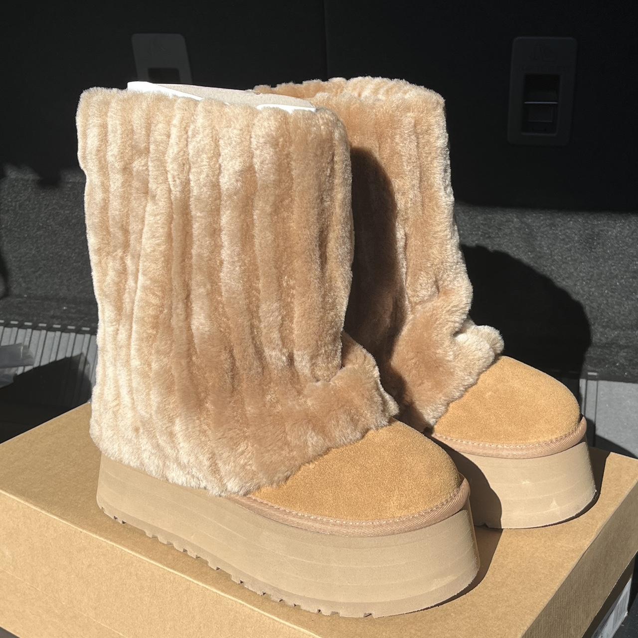 UGG Classic Short Sherpa Corduroy Platform Boot NIB... - Depop