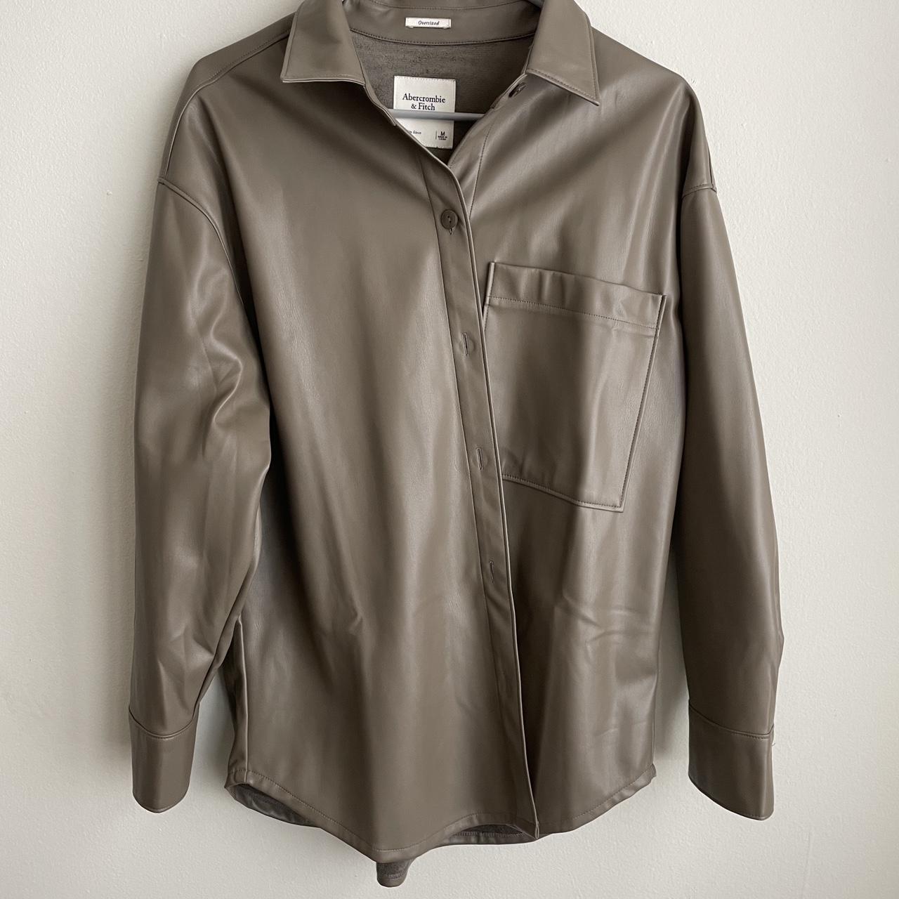 abercrombie fitch taupe/brown gray faux Depop