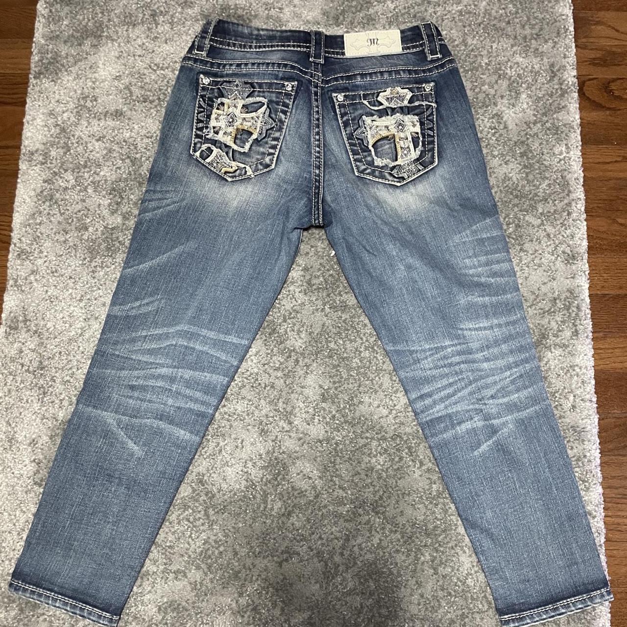 SHEIN Women's Distressed Blue Jeans Size Small Grunge Y2k Aesthetic