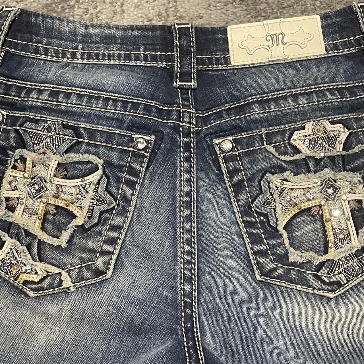 SHEIN Women's Distressed Blue Jeans Size Small Grunge Y2k Aesthetic