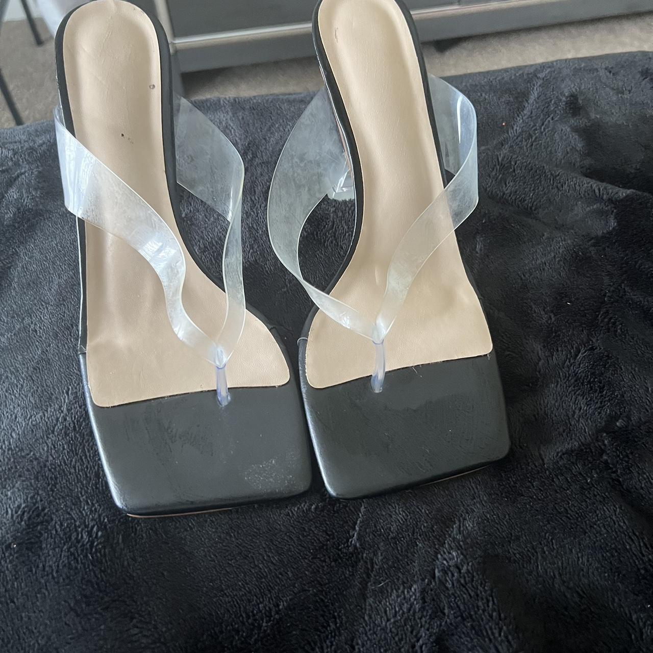 zara flip flop heels