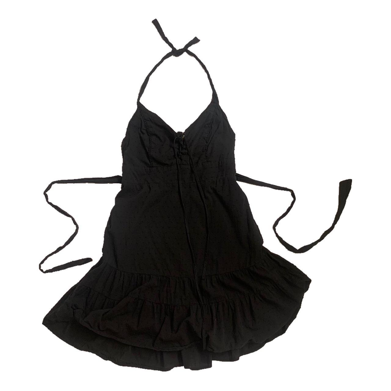 Black halter top mini dress! -Size Large -barely... - Depop