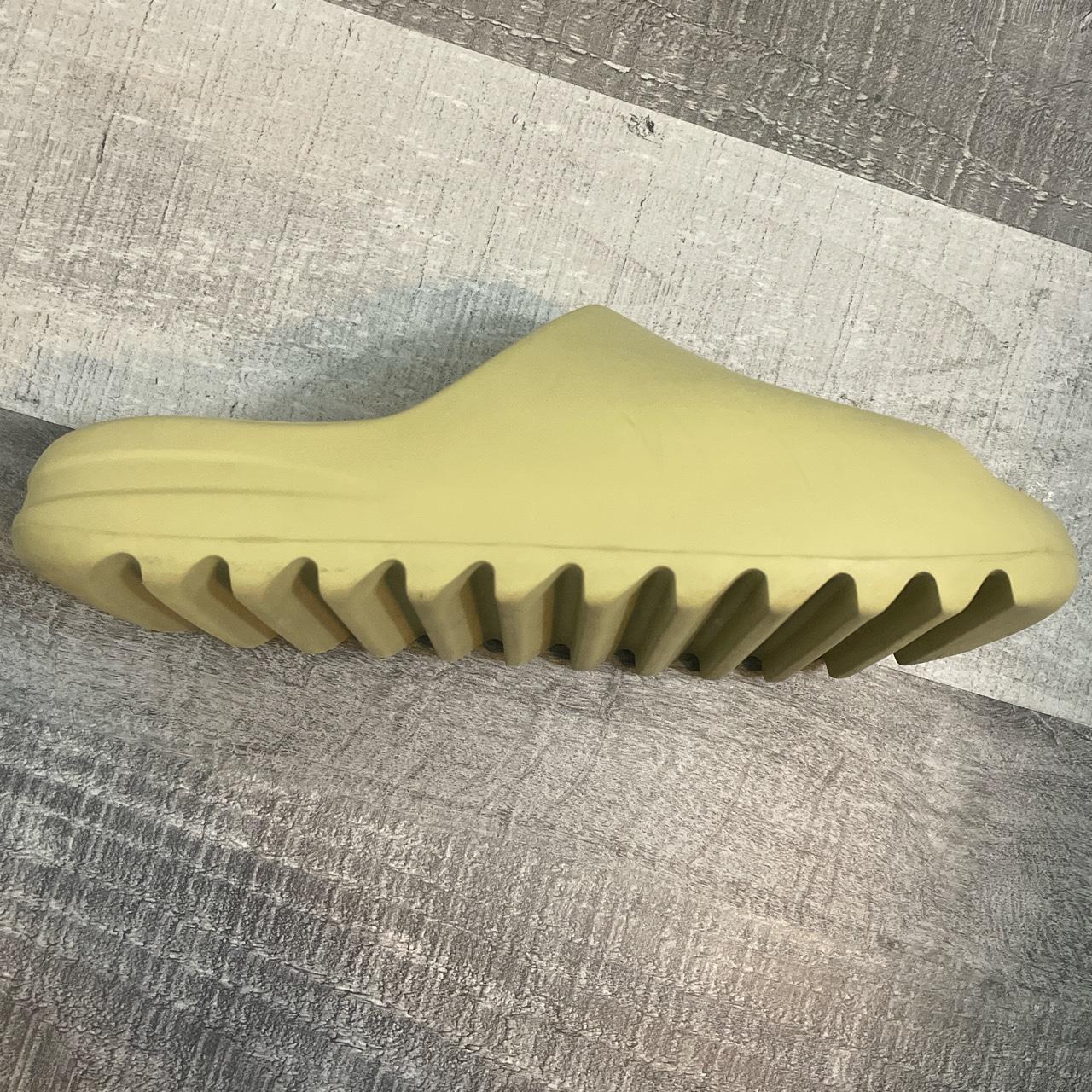 Adidas green Yeezy slides. Depop