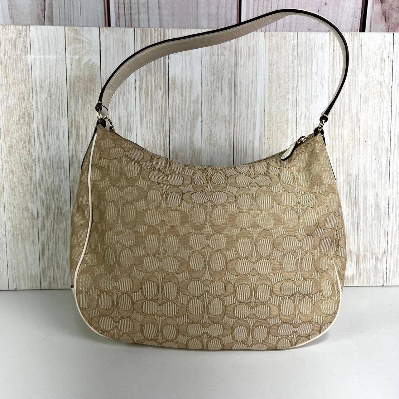 Zip shoulder bag store in signature jacquard