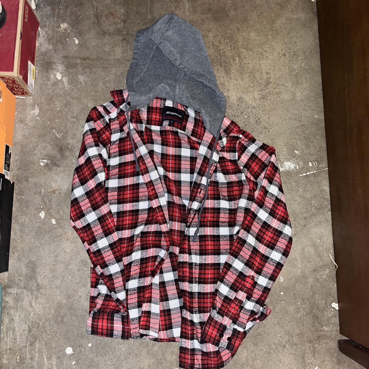 Aeropostale best sale flannel hoodie