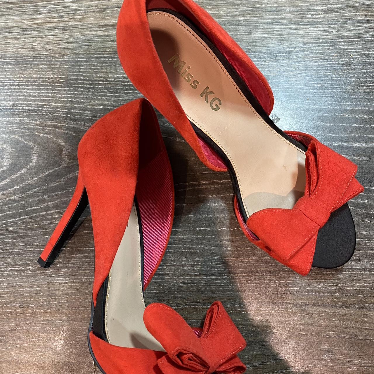 Miss KG Red heeled shoes, excellent condition, Size... - Depop
