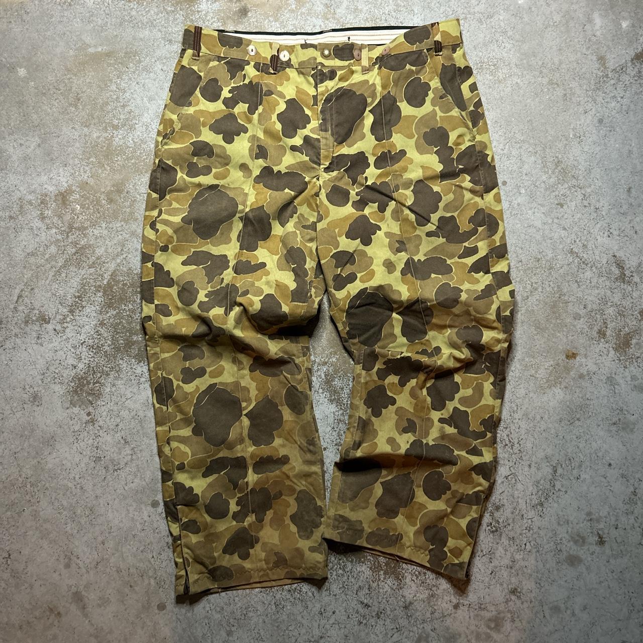 made in usa cabelas duck camo pleated pants y2k... - Depop