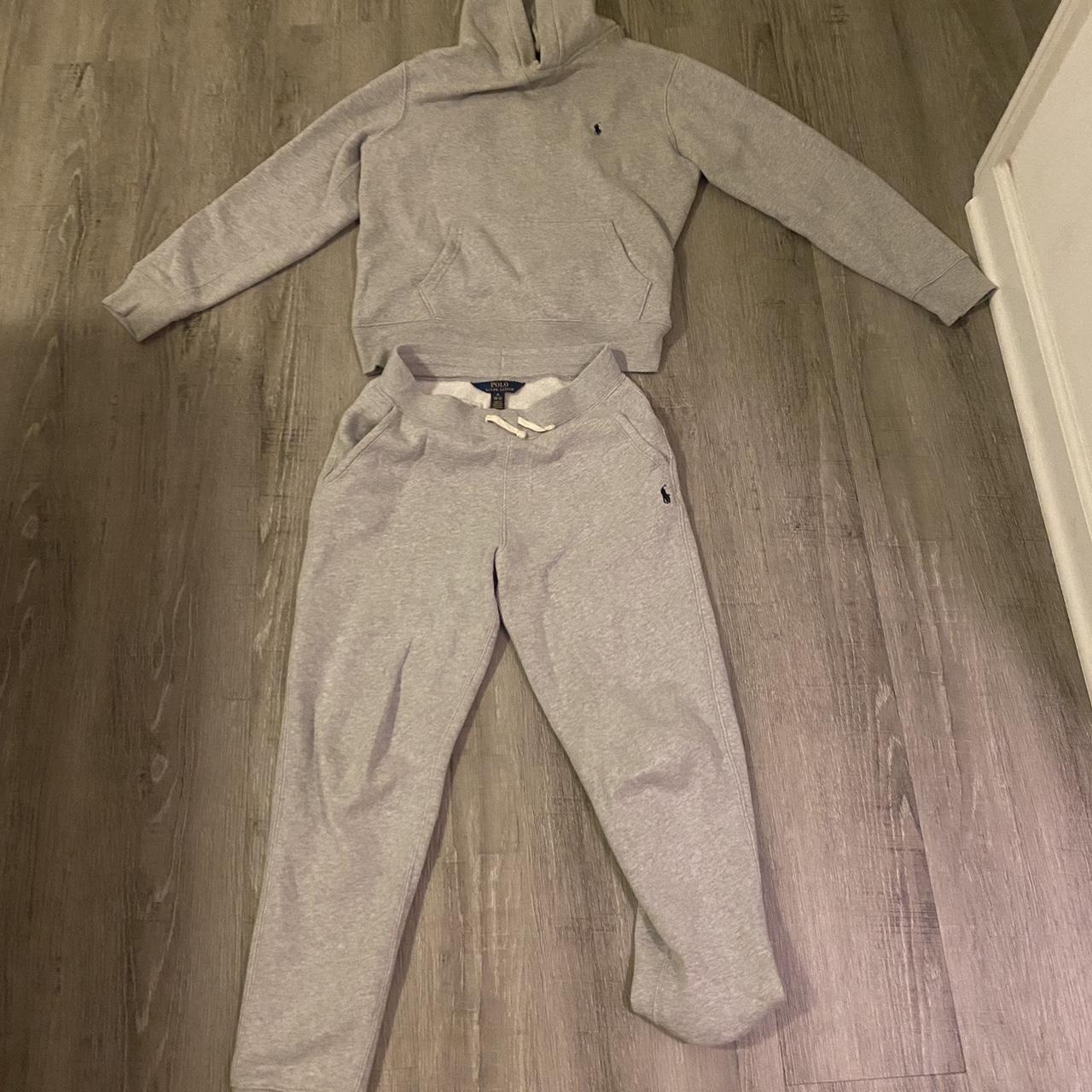 Nike ralph lauren tracksuit grey. bottoms boys... - Depop