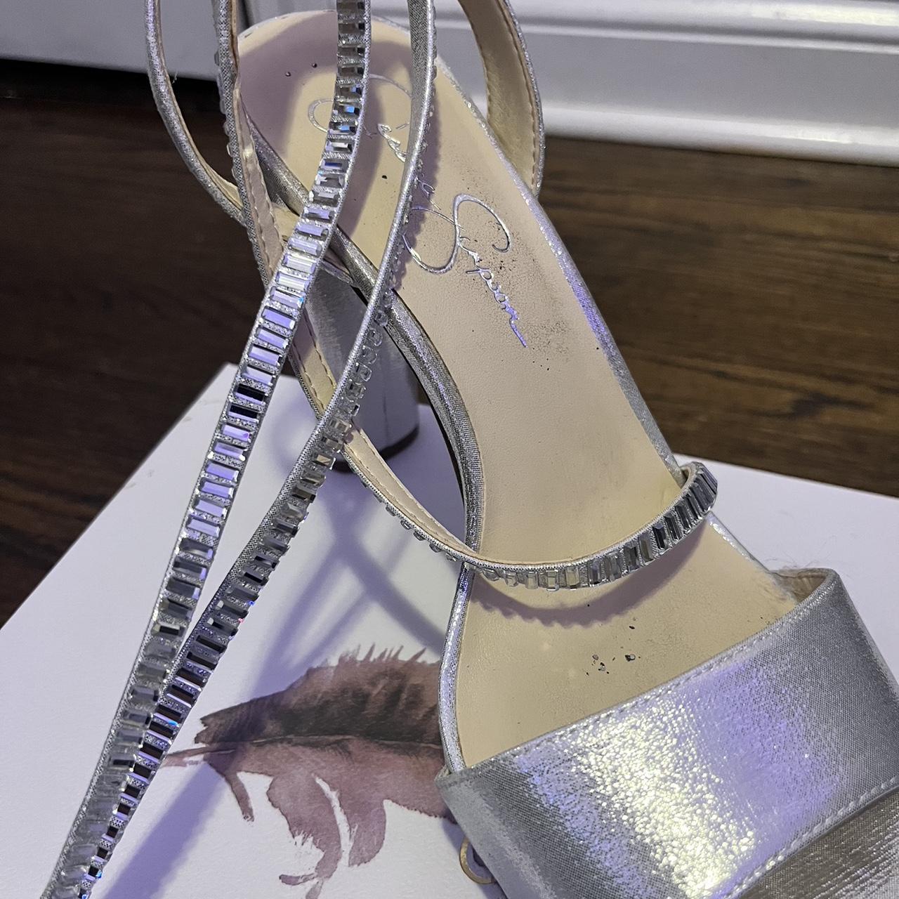 Jessica simpson shop silver heels