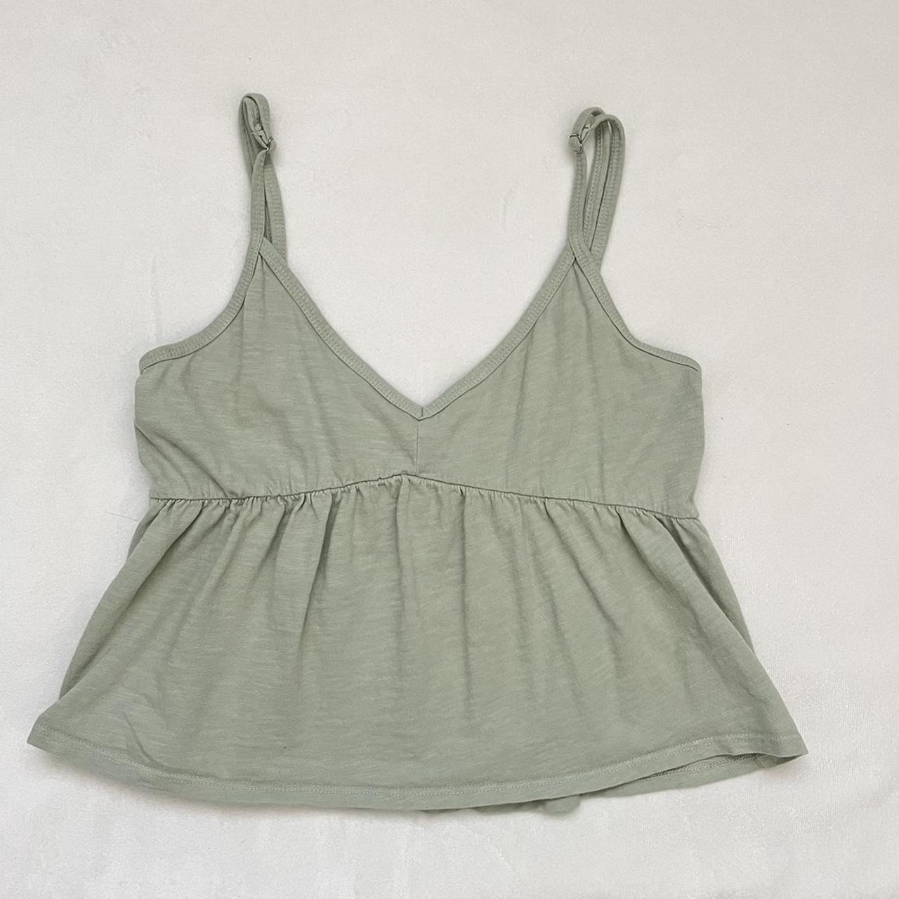 RSQ Tilly’s sage green v neck baby doll tank top.... Depop