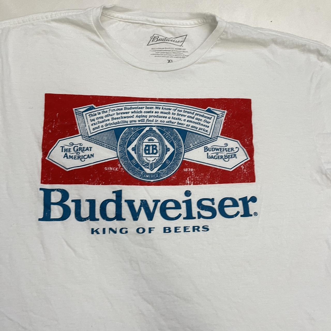Men’s extra large Budweiser graphic T-shirt - Depop
